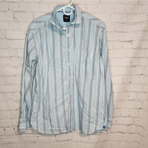 Men's True Measure longsleeve button-down shirt, size Medium